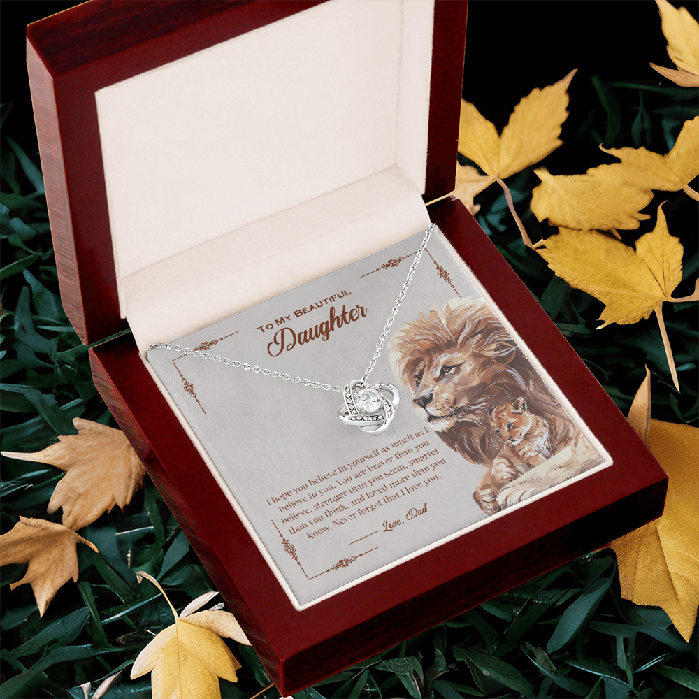 To My Daughter: "Braver Than You Believe" Love Knot