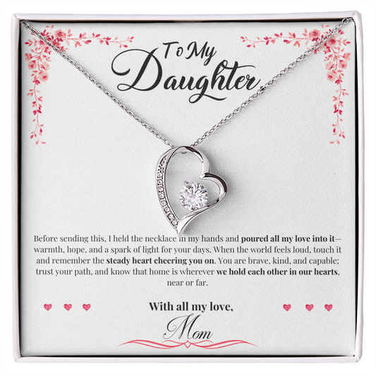 To My Daughter: "All My Love" Forever Love Necklace